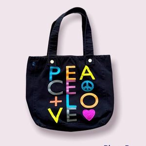 Leenie American Studio Peace + Love Black Tote